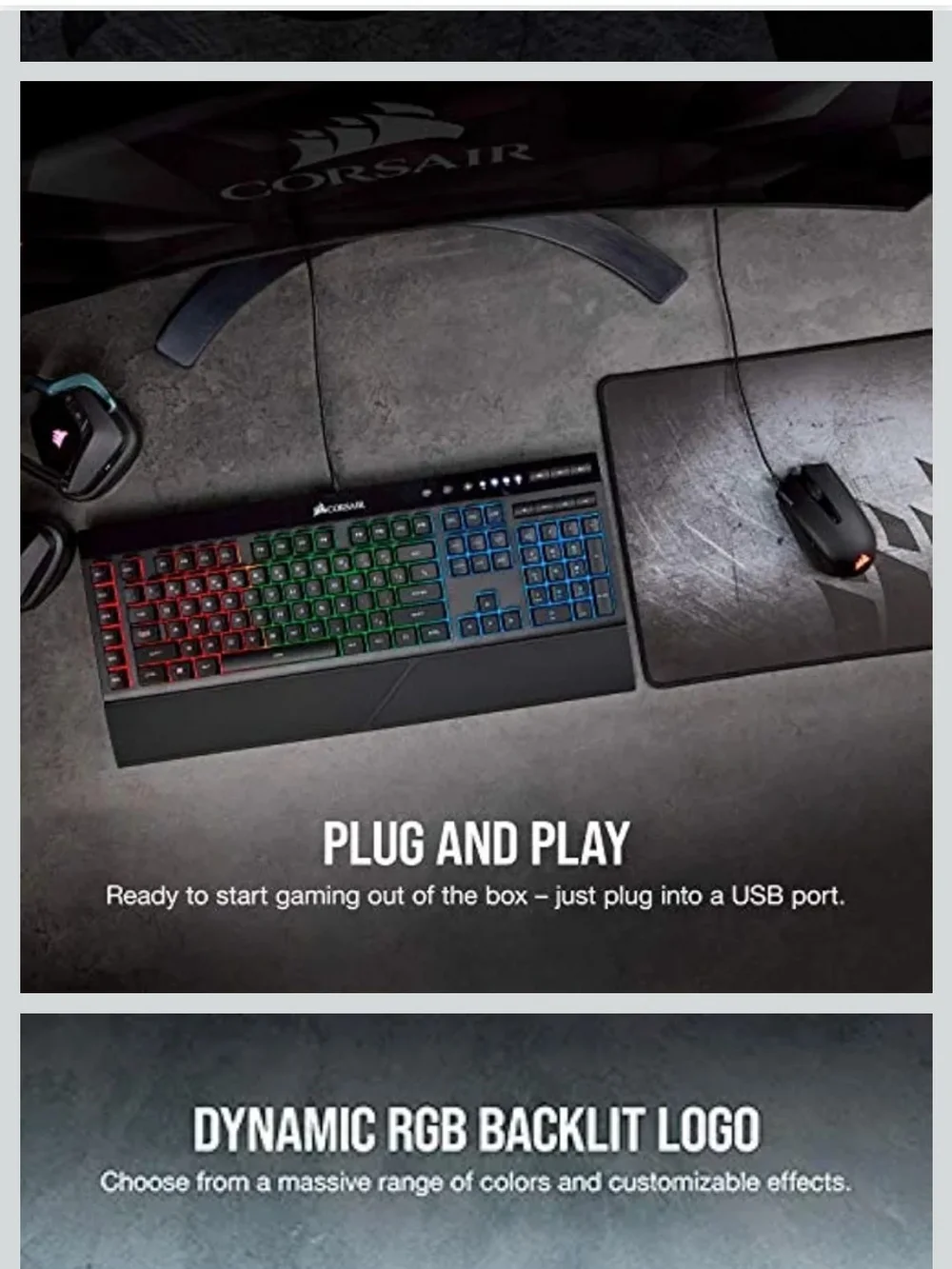 Corsair Harpoon RGB Pro Black Gaming Mouse Excellent Condition